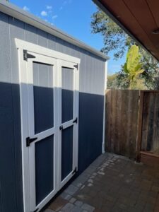 Painted storage sheds