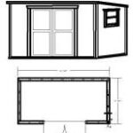 Versatile outdoor storage shed with front and back walls, ideal for garden organization.